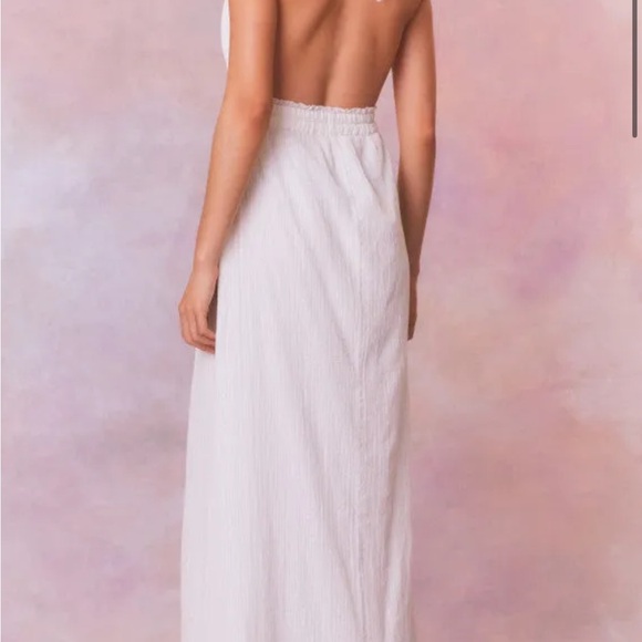 LoveShackFancy White Halter Maxi Gown - Picture 4 of 11